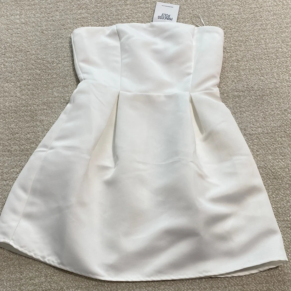 Princess Polly Strapless White Dress Size 4 - Picture 14 of 16